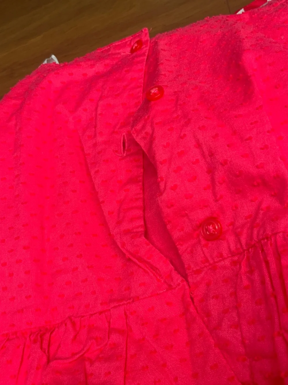 Hot Pink Tiered Dress with Bows on Each Shoulder Size 7